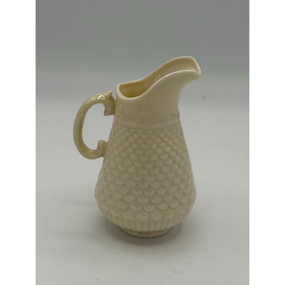 Vintage Belleek Kilkenny Irish Fish Scale Creamer/Milk Pitcher